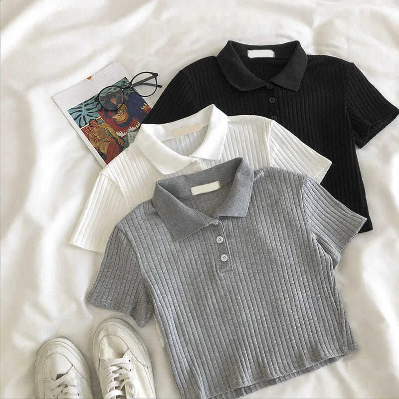 Summer Childrens Solid Color POLO Shirt Handsome Fashion Sports T-shirt Girl Lapel Casual and Comfortable Half Sleeve 4-13y 250319