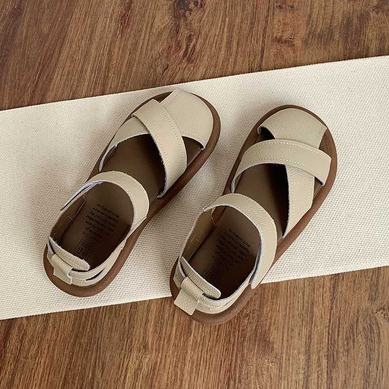 New Arrival Preppy Bun Head Roman Sandals for Women Soft Sold Summer One-line Casual Beach Shoes for Women T250318