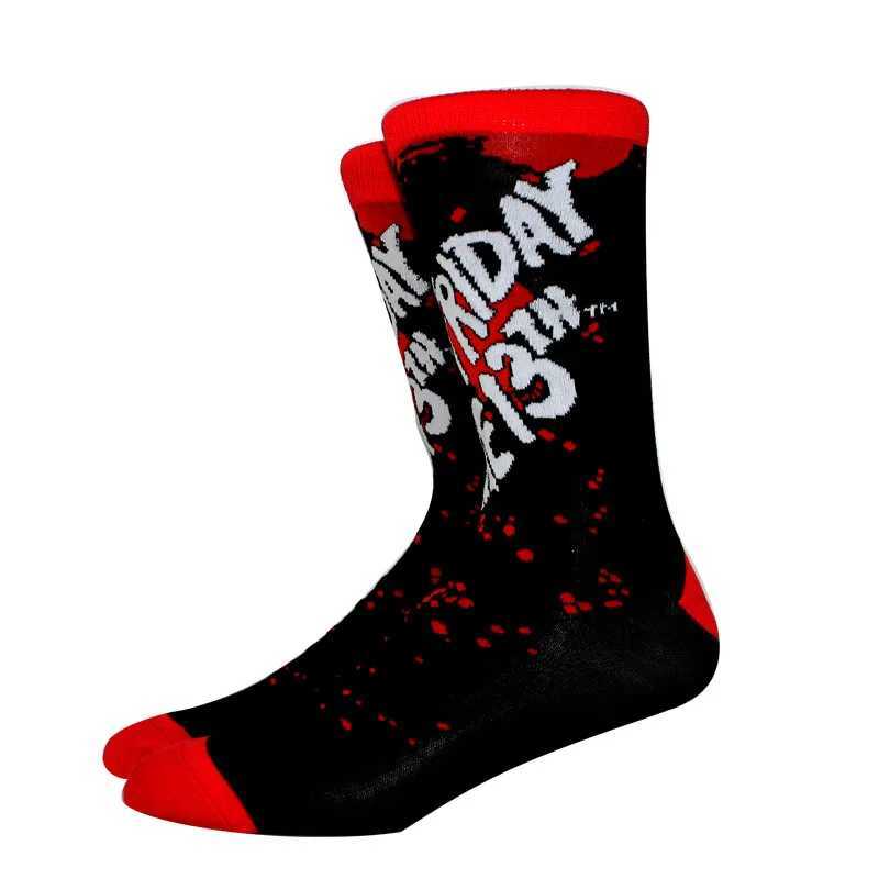 4 pairs of horror movies mens socks anime tube socks couples Halloween role-playing socks novels happy and interesting socks casual womens socks X2503