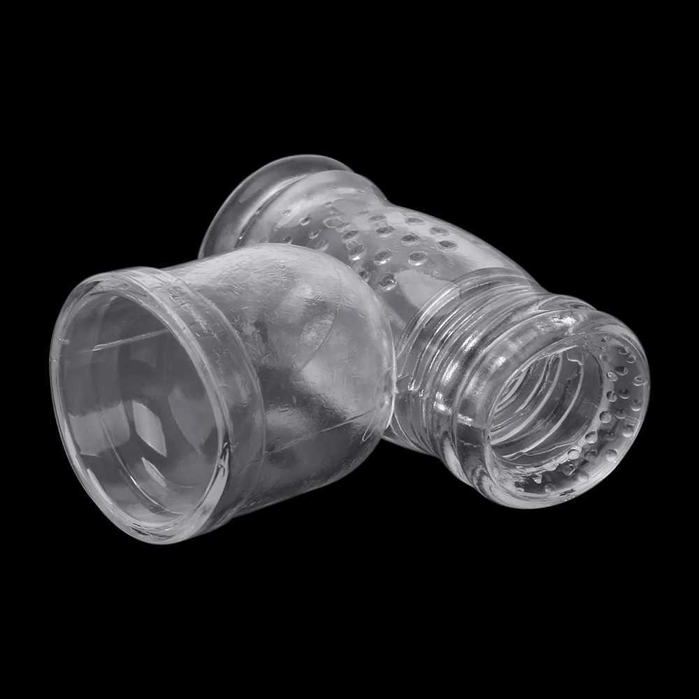 Mens Masturbation Rooster Sleeve Penis Ring Sex Toy Mens 18 Glans Suction Cup Magic Wand Stand Vibrator Cover Sex ProductsXJ250319