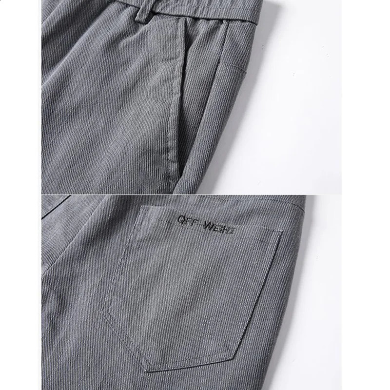 Mens Classic Solid Leisure Daily Pants Male Comfortable Elastic Waist Korean All Match Work Straight Leg Trousers 250311
