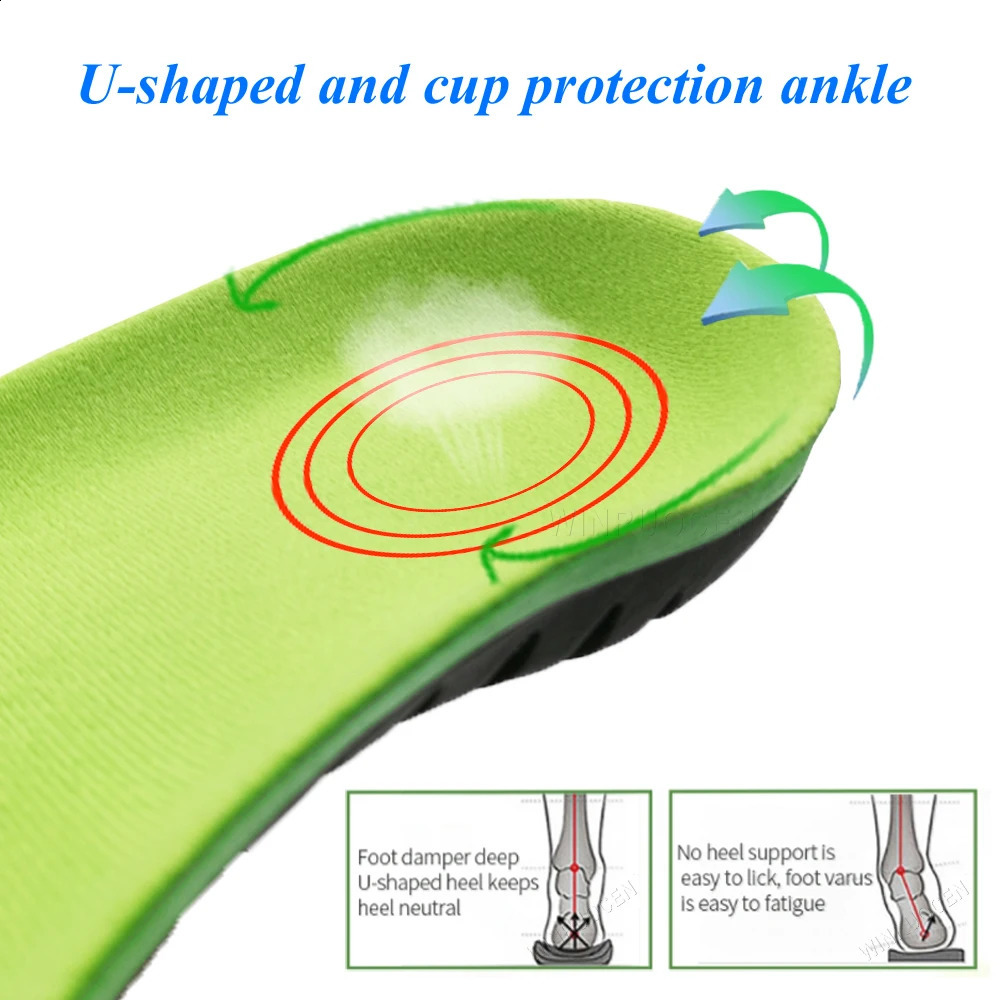 Ortic Insole High Arch Support Insoles X/O Type Leg Flat Feet Orthopedic Women Men Orthopedic Foot Pain Unisex Drop 250319