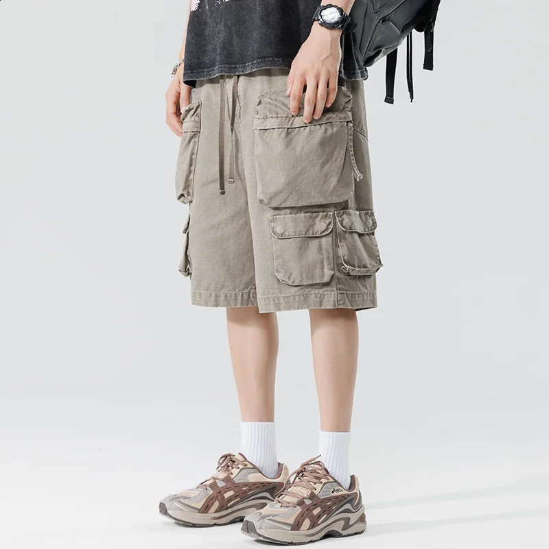 Summer mens cotton cargo shorts mens American clothing casual breeze Bermuda beach shorts mens direct 250317