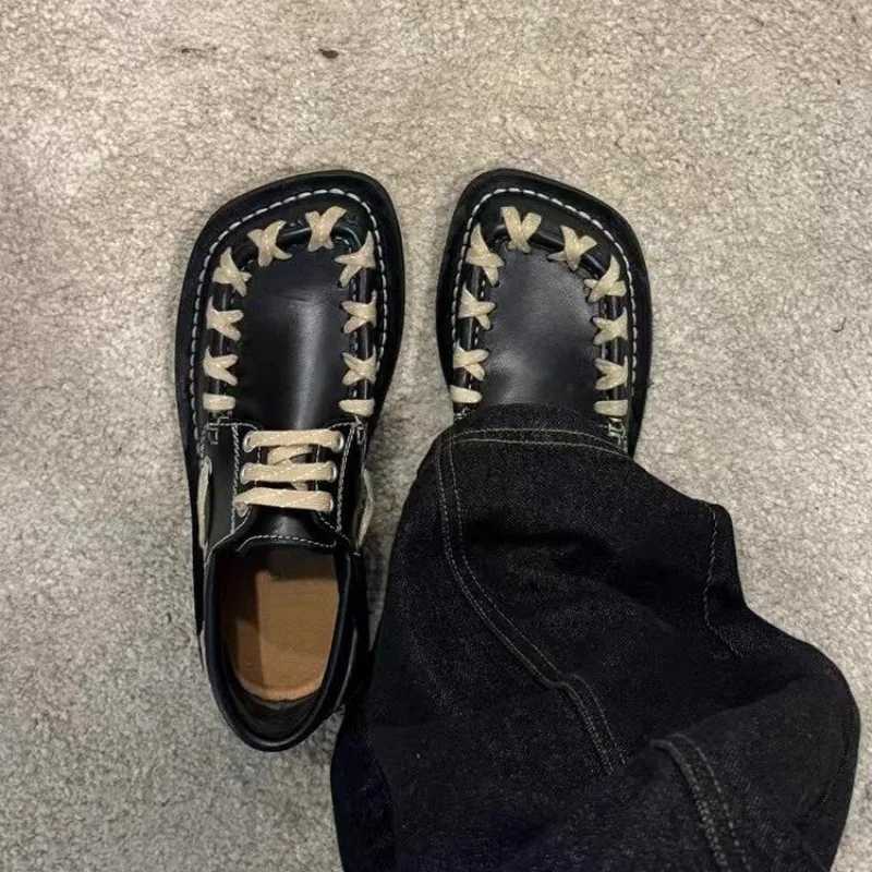 3cm flat shoes for women made of natural cow leather Oxford soft sole comfortable roller coaster ethnic roller coasterXJ250319