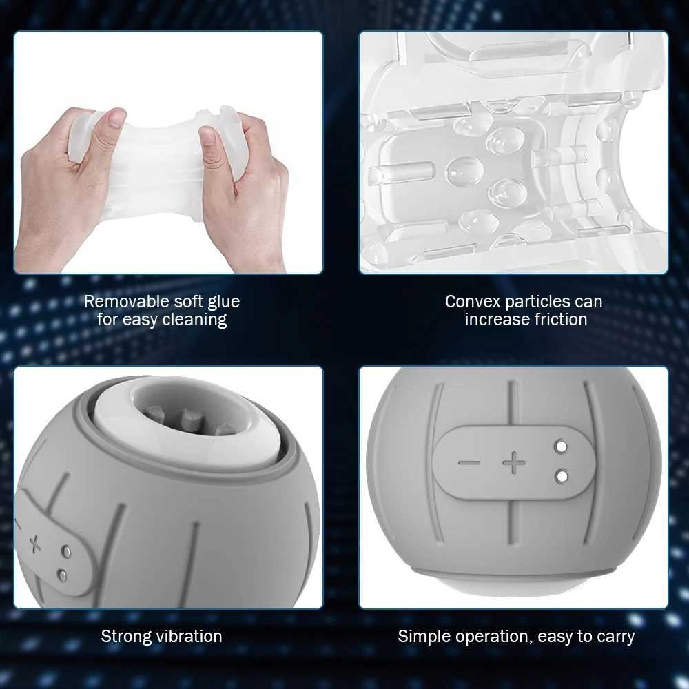 Automatic male vibration masturbator 6 vibration modes masturbator cup penis stimulator adult sex toyXJ250319