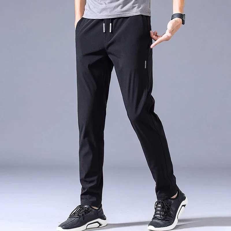 Mens Trousers Casual Solid Breathable Slim Straight Pants Male Joggers Thin Quick Dry Sweatpants Sports Pants Hiking Pants Men X250319
