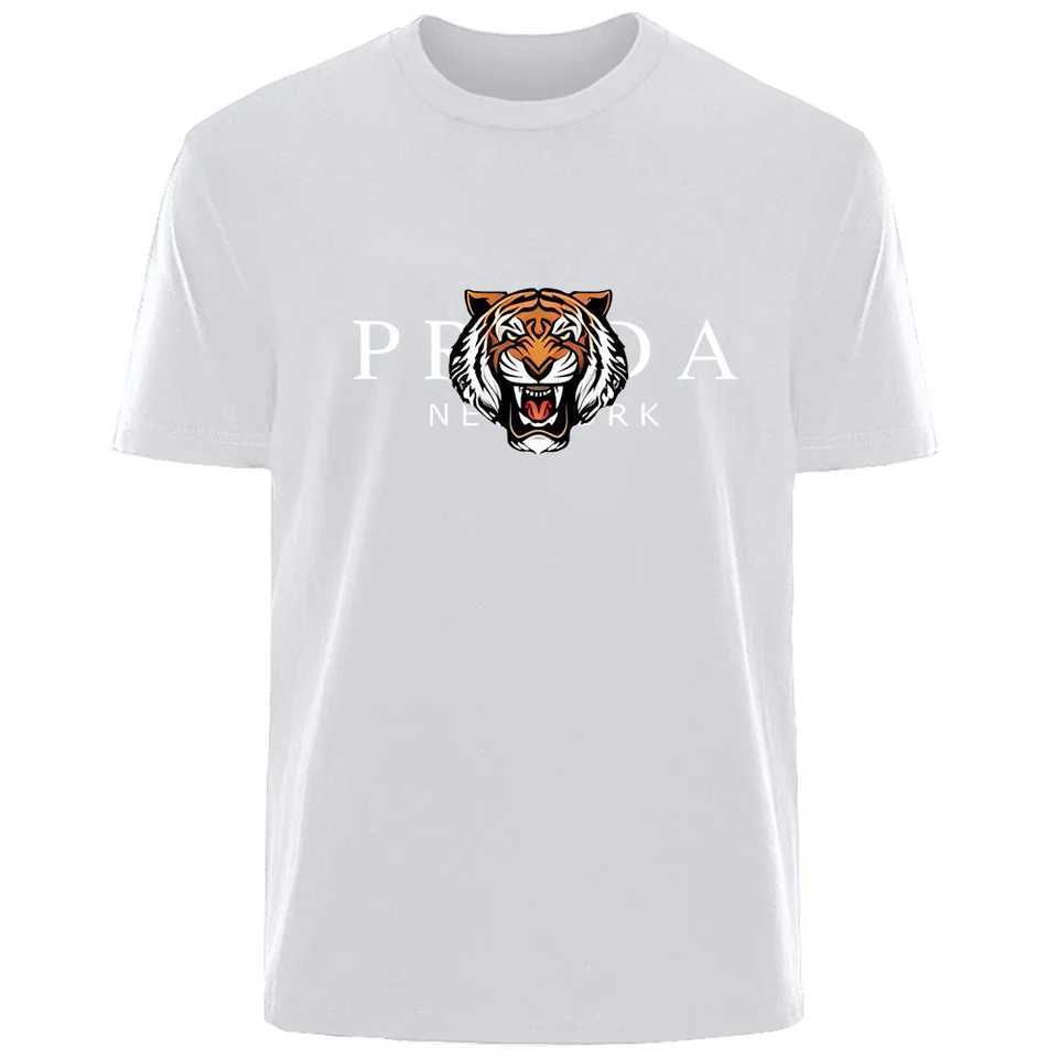 Harajuku Strong Print Summer High Quality Mens 100% Cotton Comfortable Breathable T-Shirt Casual Fashion Mens StreetwearT250318