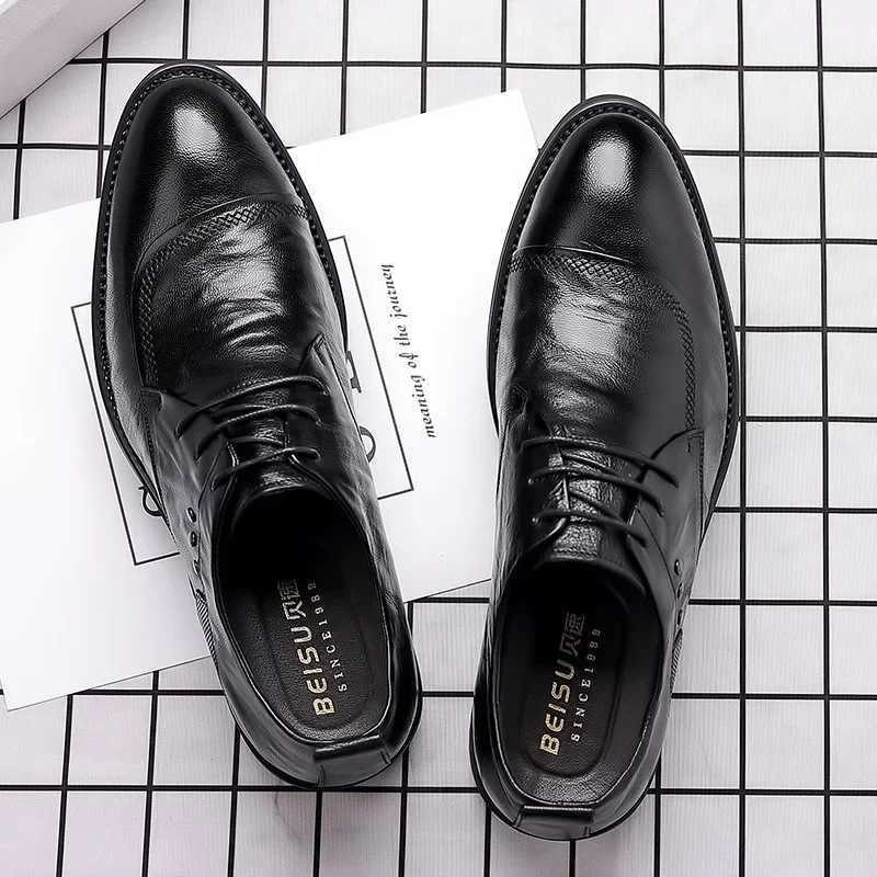 Mens shoes mens shoes mens shoes genuine leather business formal Oxford shoes mens high-quality leather Zapatos HombreXJ250319
