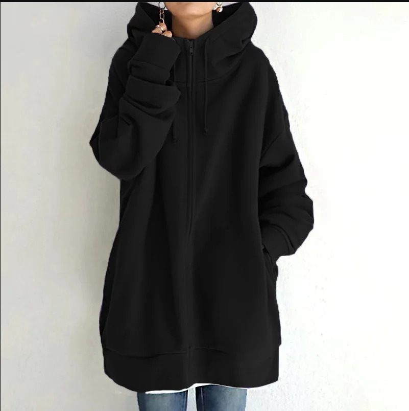 Personalized Street Hoodie with Zipper and Hood Long Plush 250318