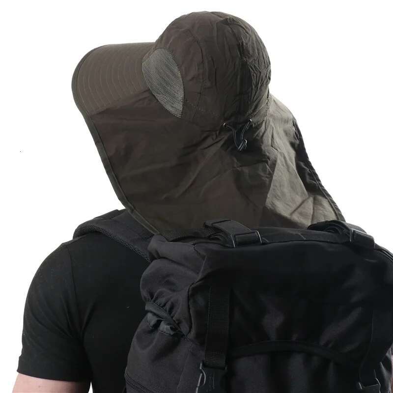 Summer Men Protection And Splashing Women Sun Shading Anti Ultraviolet Fisherman Hats Shawl Outdoor Cap Unisex