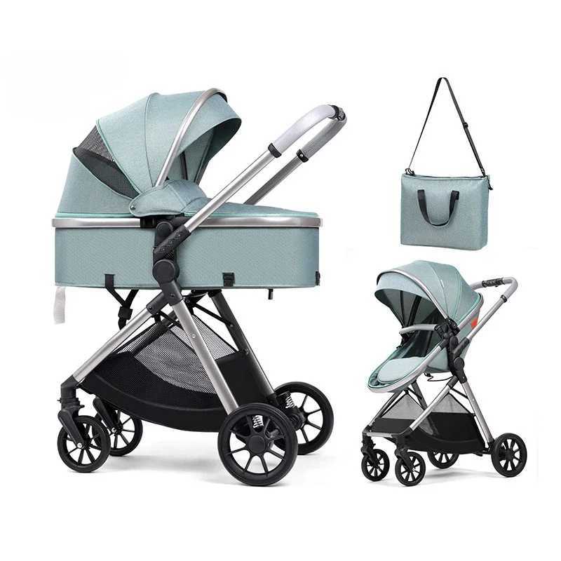 2-in-1 multifunctional baby stroller baby stroller can be seated or lying down high landscape baby stroller for newborns Z250319
