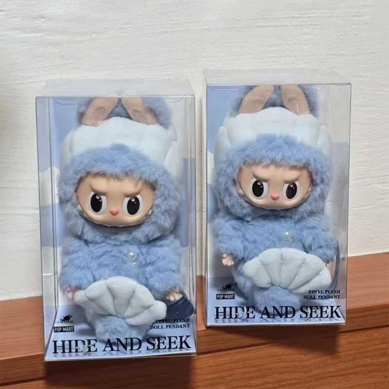 Miniso Vinyl Pendant Keychain Blue Macaron Plush Doll Mermaid Labb Heartbeat Bubble Face Series Cartoon Series X250318