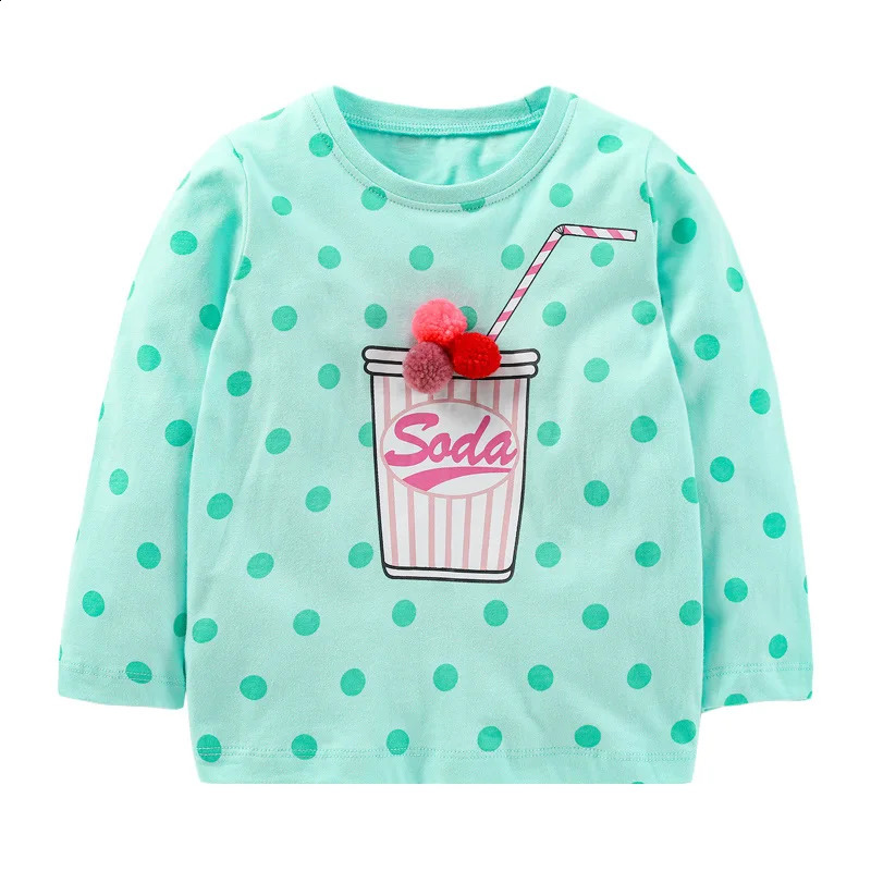 Little maven Girls Long Sleeve T Shirt Spring Animal Print Baby Girls Tops Tees Shirts Cotton 250319