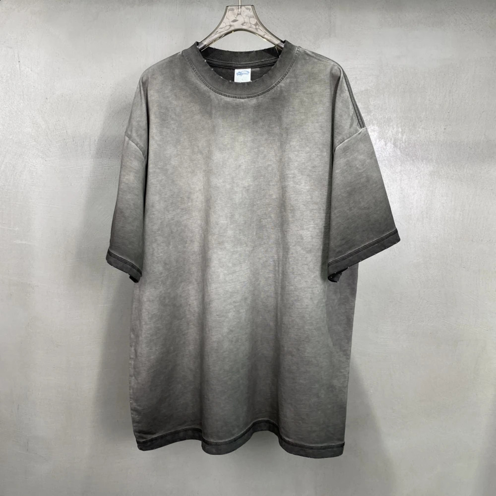 Vintage High Street Distressed T-shirt For Men Y2k Oversized Short Sleeve Tee Goth Women T Shirts Hip Hop Streetwear Cotton Tops 250319