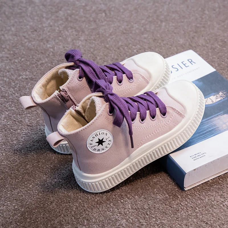 Children sports shoes outdoor indoor boys and girls non-slip canvas shoes campus students 250319