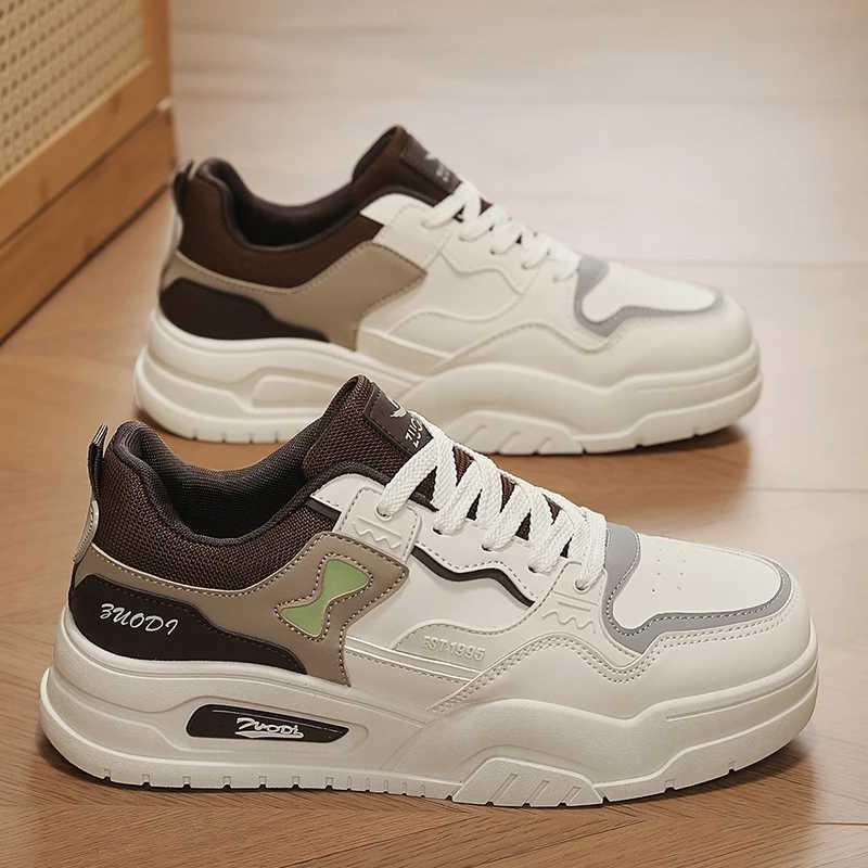 Mens thick soled comfortable casual shoes four season soft anti slip outdoor walking shoes student fashion sports board shoes Z250319