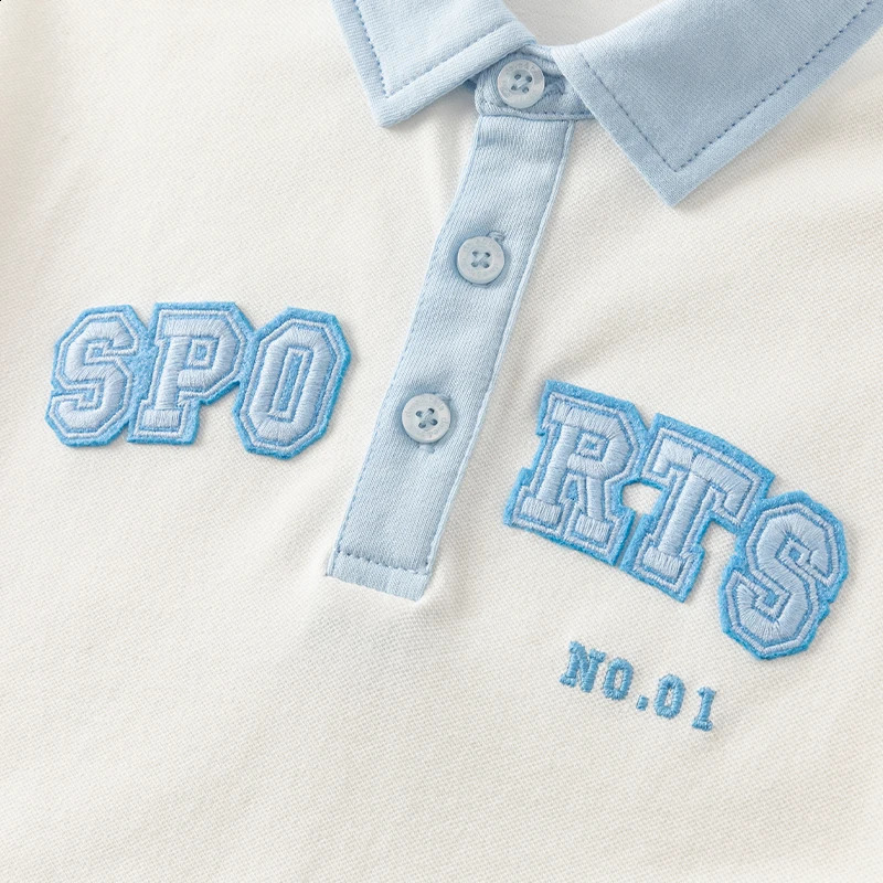 Dave Bella Spring Clothes Boys Baby Polo Shirt Children Long Sleeves Top Fashion Casual Cotton Cool Sport DB1248371 250319
