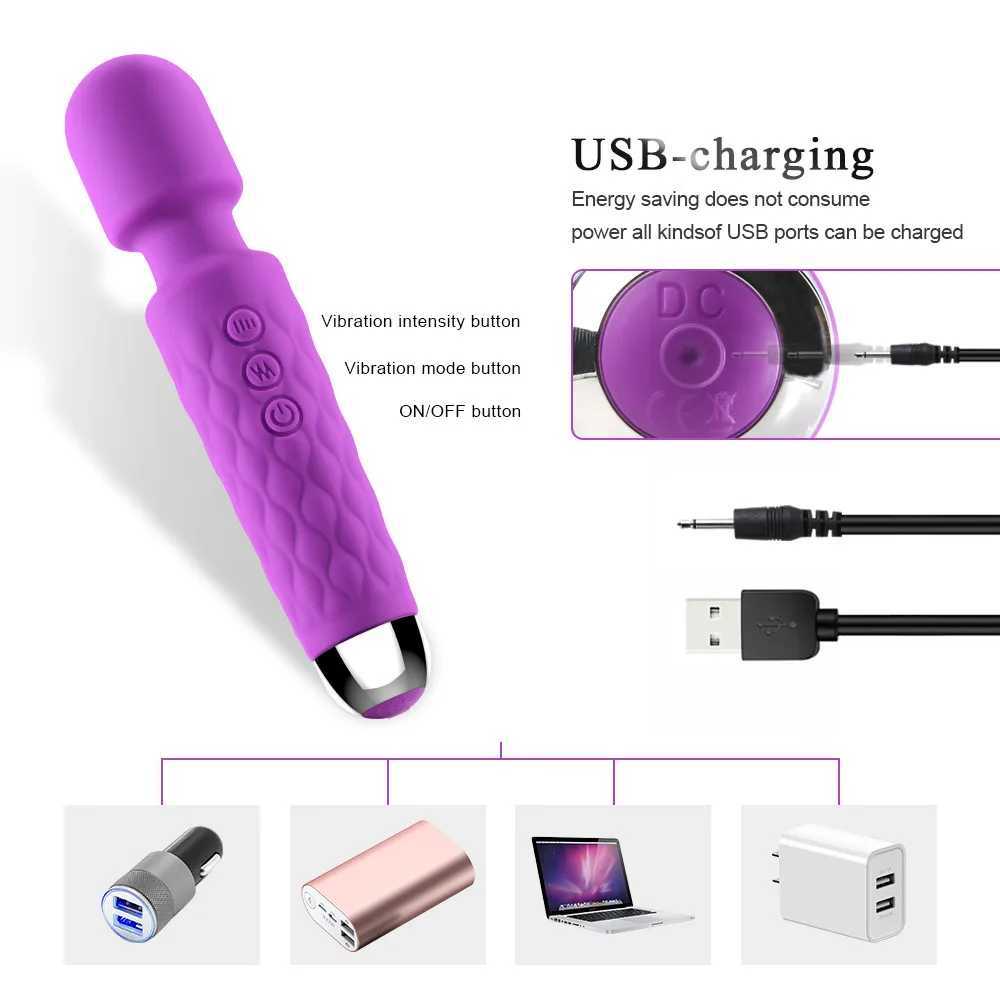 Wireless Dildos AV vibrator Magic Wand for Women Clitoris Stimulator G Spot Massager Vibrator Female Masturbator Adult Sex Toy W250319
