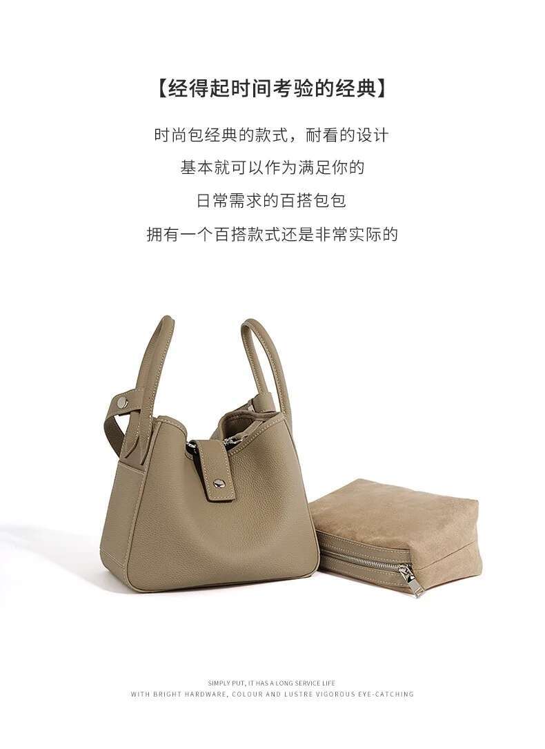 2024 Doctor Pillow Di Bucket Basket Ladies Handbag Geniune Leather Quality Commuter Shouder Crossbody Bag Female