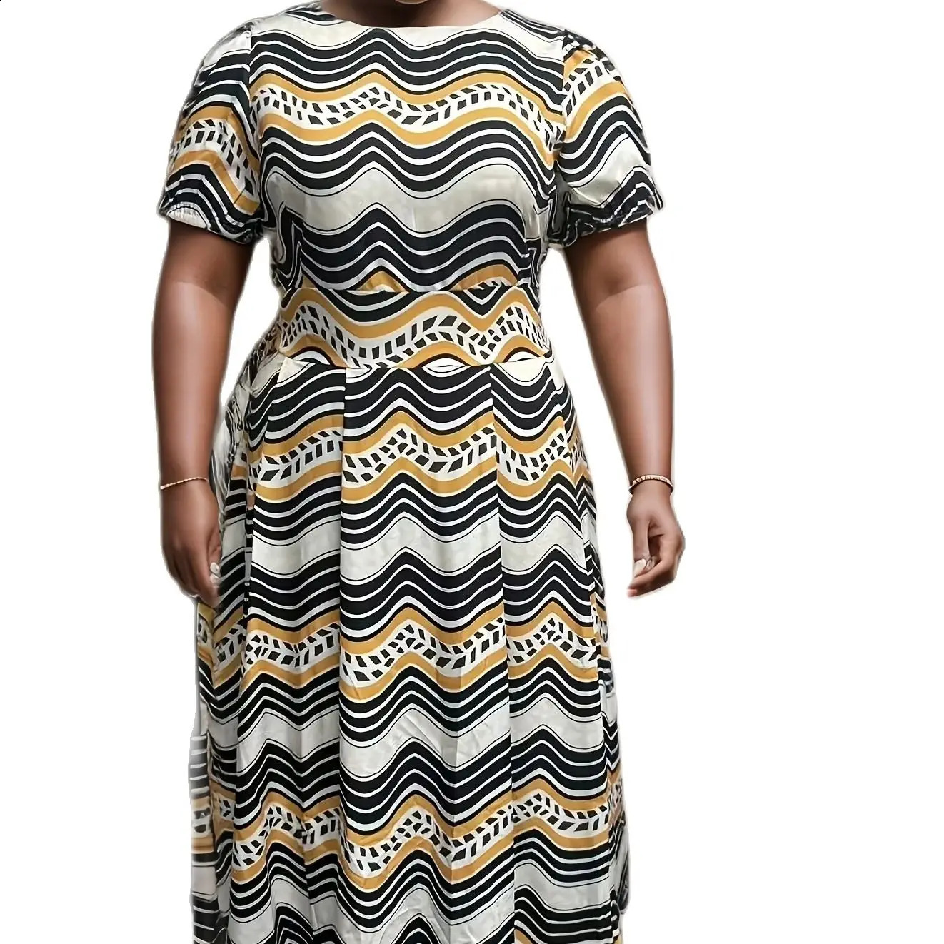Plus size spring and summer elegant waist dress can be worn to work go out party date shopping a good match 250319