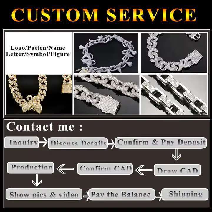Shining Ice Out Hip Hop Necklace 10Mm Width Sterg Sier VVS Moissanite Miami Cuban K Chain