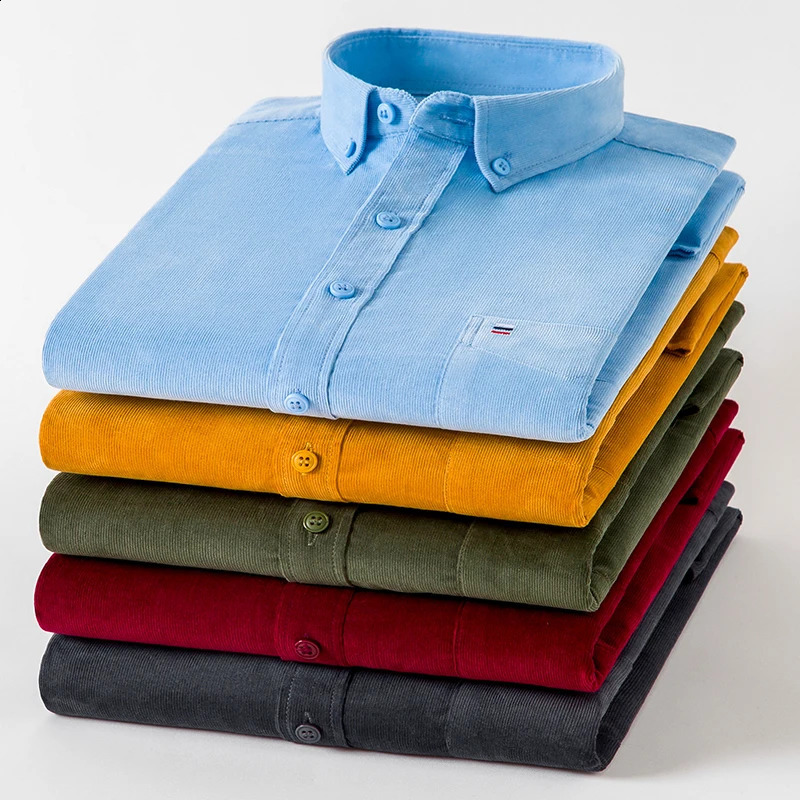 7XL 6XL cotton denim shirt mens long sleeved casual fit soft and comfortable pocket dress 250317