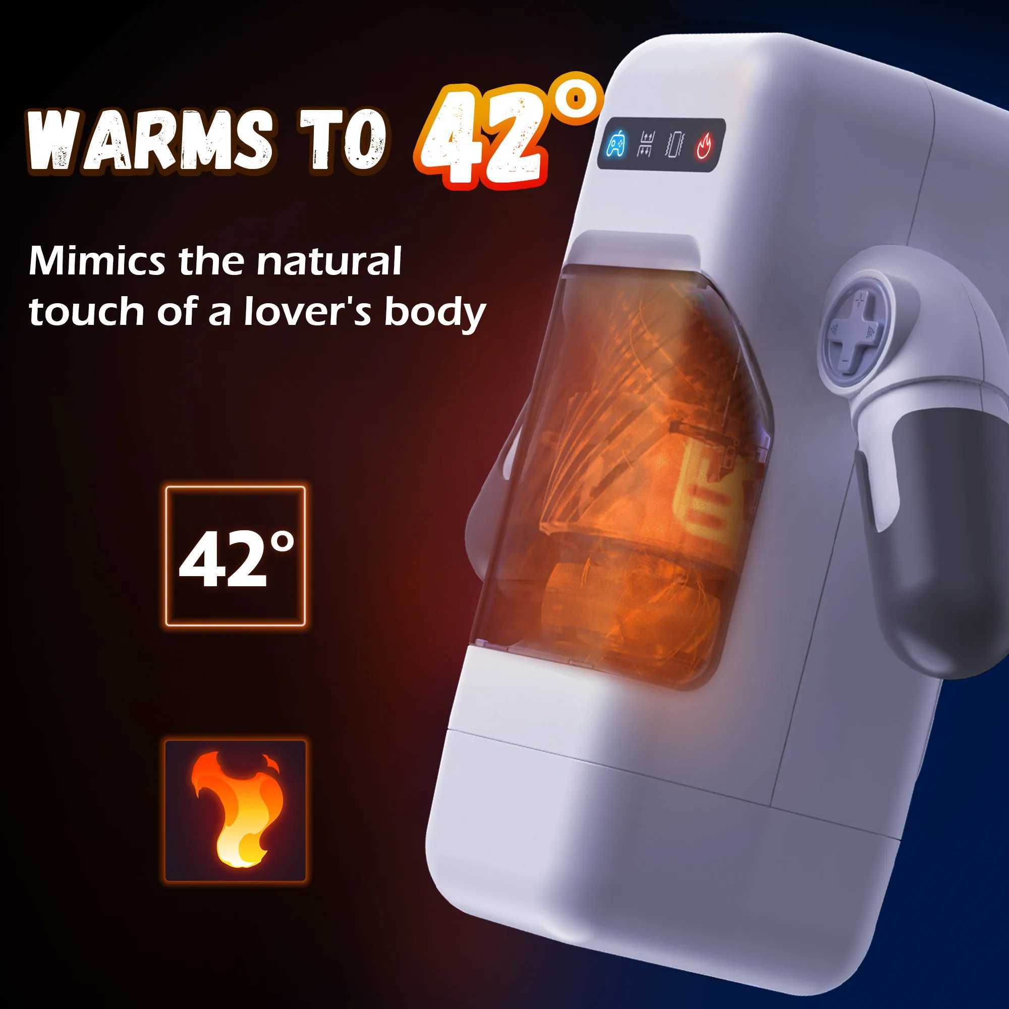 Kushor Robot Automatic Male Masturbation Phone Stand Heating Vibration Oral sex Machine Male Sex Toy Vaginal MasturbationXJ250319