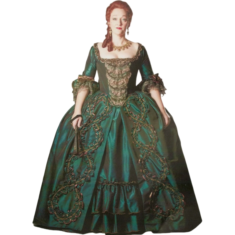 Gothic Medieval Victorian Prom Dresses 18th Century Royal Queen Marie Antoinette Costume Dark Green Colonial Duchess Gown Rococo Special Occasion Dres