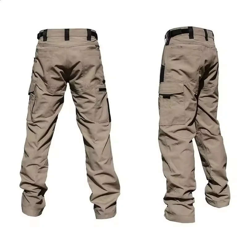 Wear resistant work pants for men multi pocket direct cargo handcart outdoor jogging tactical spring and autumn leisure 250319