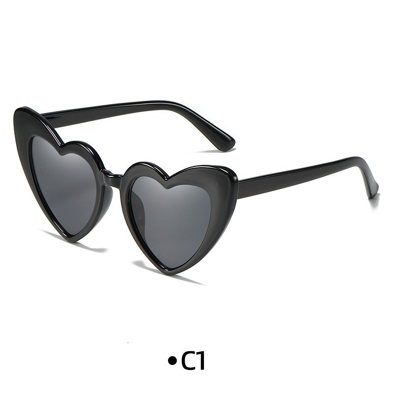 Polarized Sunglasses for Women Classic Retro Style UV Protection Enhanced Edition Internet Celebrity Same Style Trendy Fashion Peach Heart Love Women 