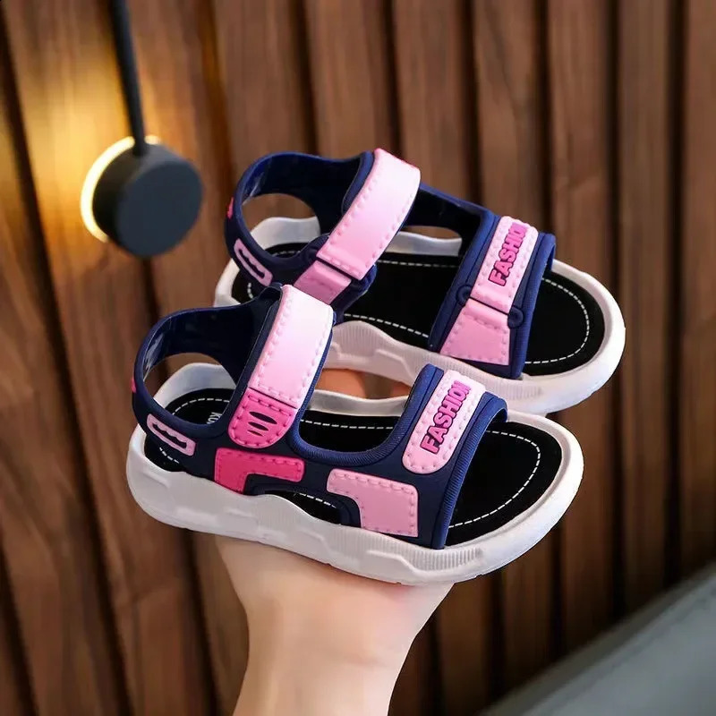 Childrens Summer Sandals for Boys and Girls Korean Edition Primary School Students Non slip Soft Bottom Beach 250319