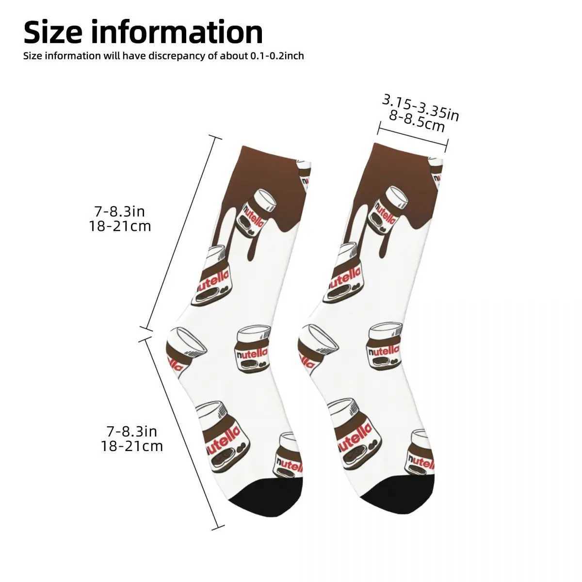 Chocolate food cartoon nut socks mens and womens spring long socks polyester X250319