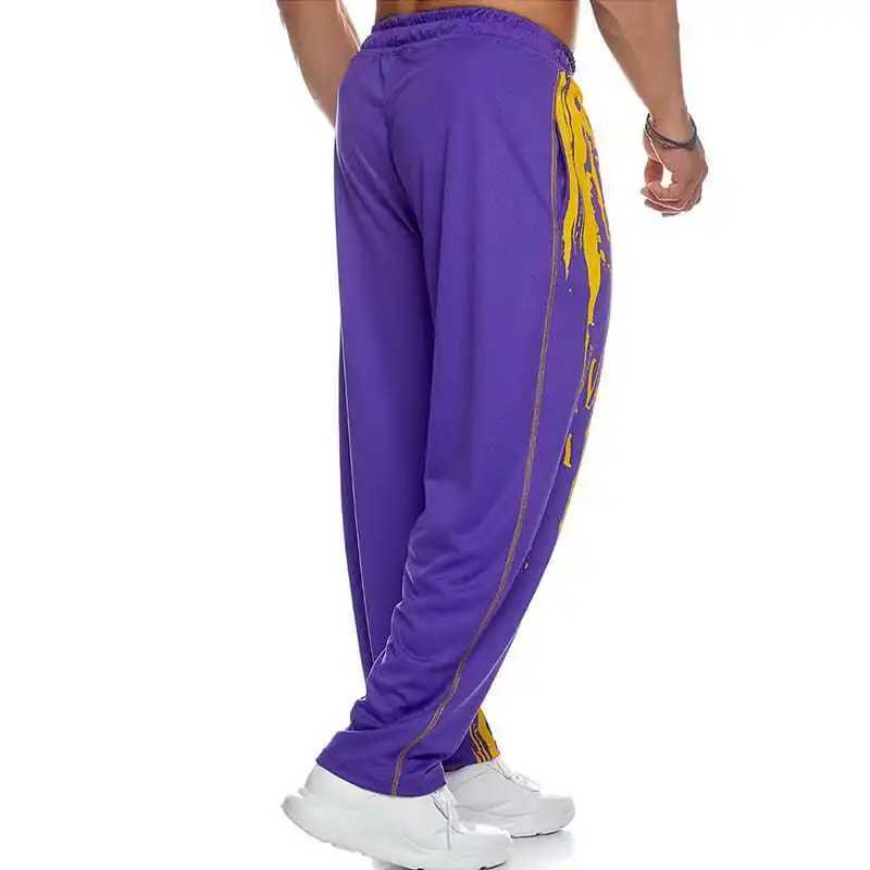 Summer Loose Quick Drying Casual Sports Pants Men Printed Elastic Waist Thin Running Basketball Training Straight Tube Trousers X250319