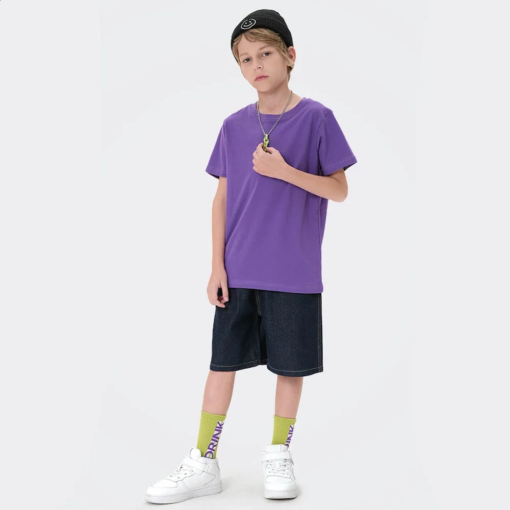 Classic Tshirts for Boys Girls Cotton White Black Tees Baby Toddler Short Sleeve T shirt Childrens Clothing Kids 2 to 14 Years 250319