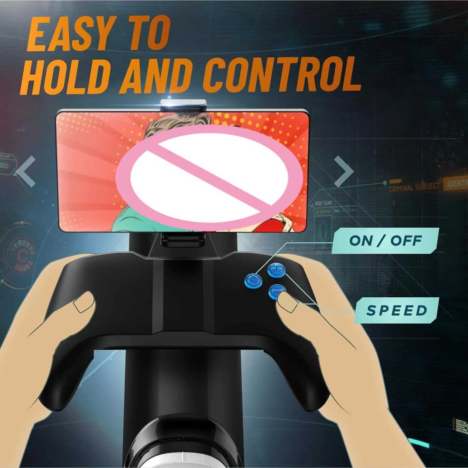 Automatic male stroke toy adult male sexual pleasure masturbator visual stimulation unique handle design control and phone holderXJ250319