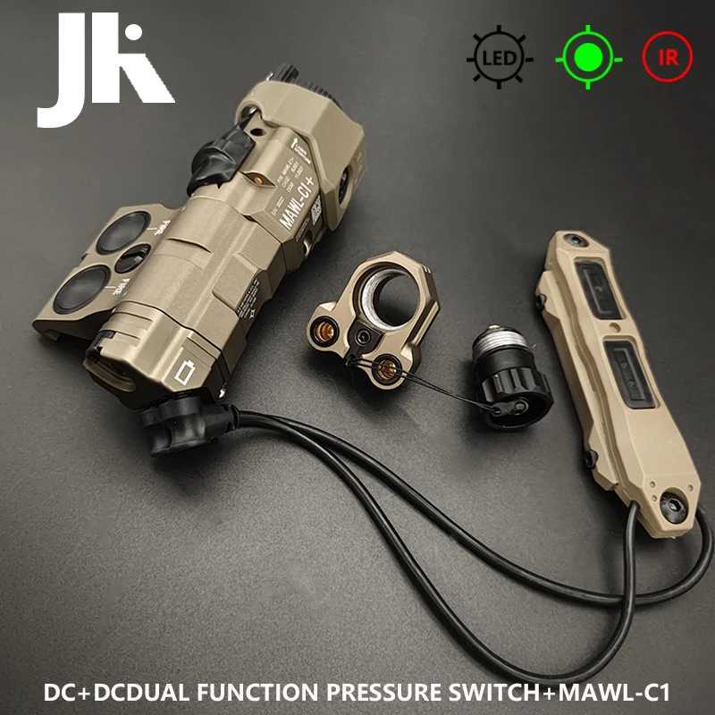 Sotac CNC Metal MAWL Green Laser Aiming Device C1+ Show light IR Illumination + Show Green Laser IR Laser EC2 Endcap for Rifle X250319