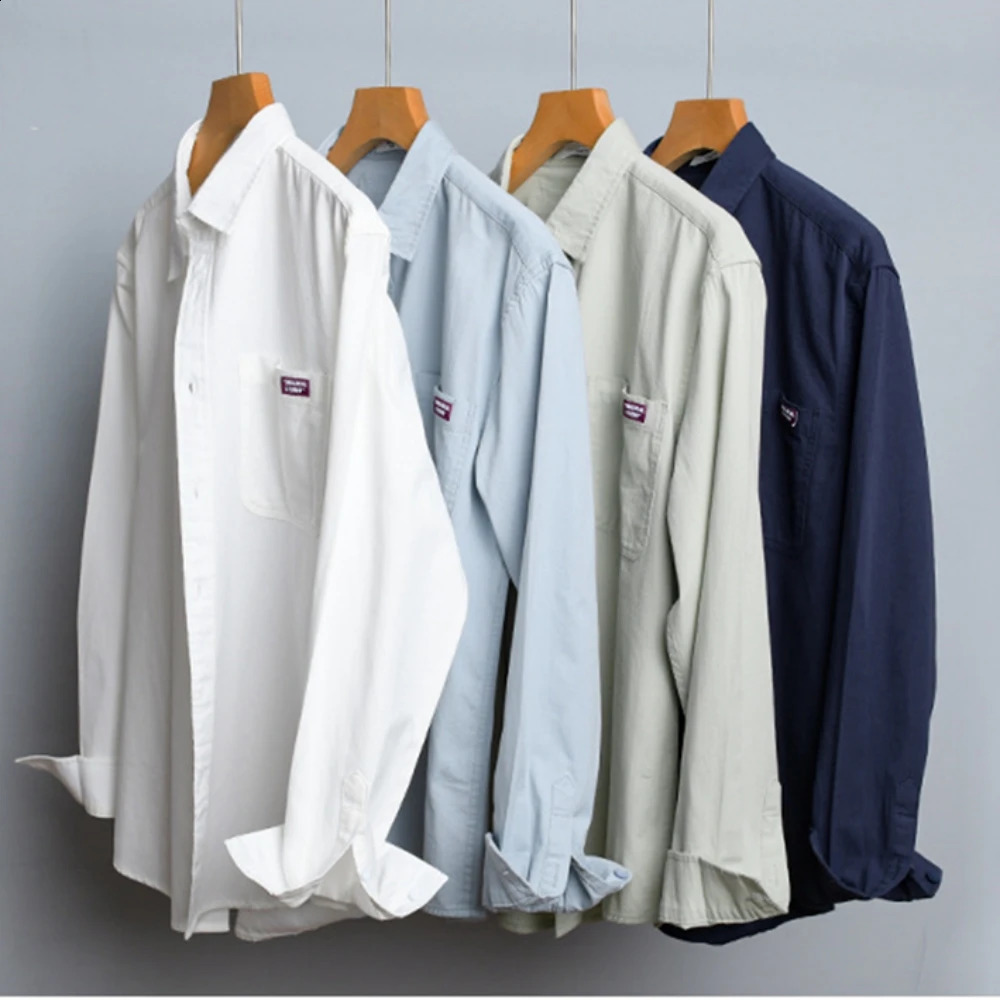 Cotton mens long sleeved soft top for spring and autumn casual wear 250317