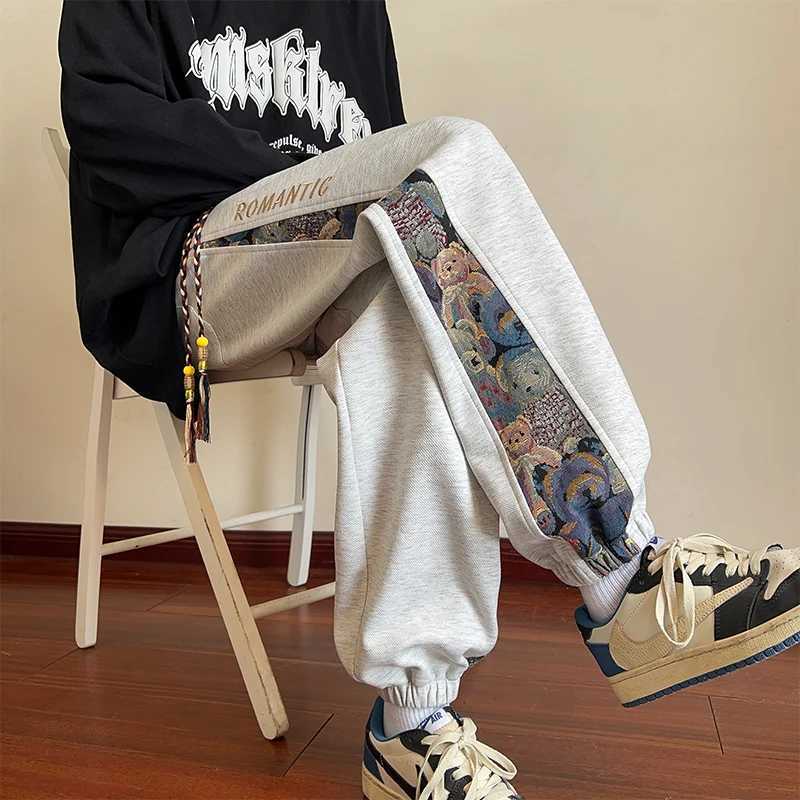2025 Men Pants Streetwear Sweatpants Joggers Hip Hop Loose Harajuku Trousers X250319