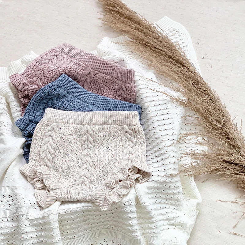 Spring Kids PP Shorts Baby Boys Girls Knit Short Childrens Clothing Casual Baby Boys Girls Shorts Autumn Children Short 250319