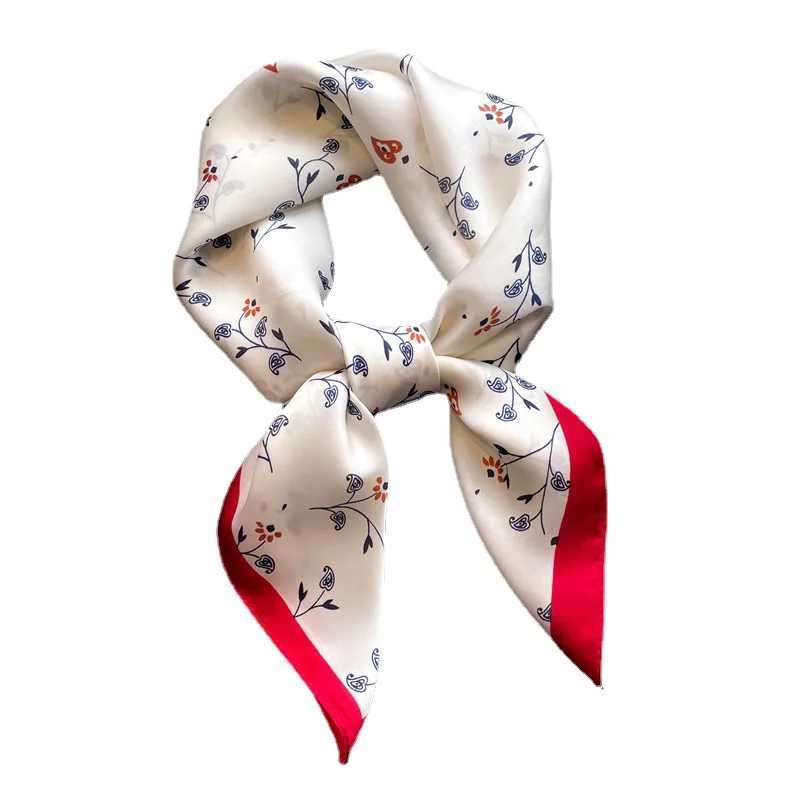 High quality luxury brand scarf color matching silk scarf summer cotton 70x70cm headscarf headband shawl travel towel Fem Bandana X250319