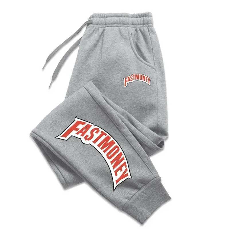 Fastmoney Printed Sports Running Trousers for Man Casual Drawstring Long Pants Fitness Outer Sweatpants Gym Wear X250319