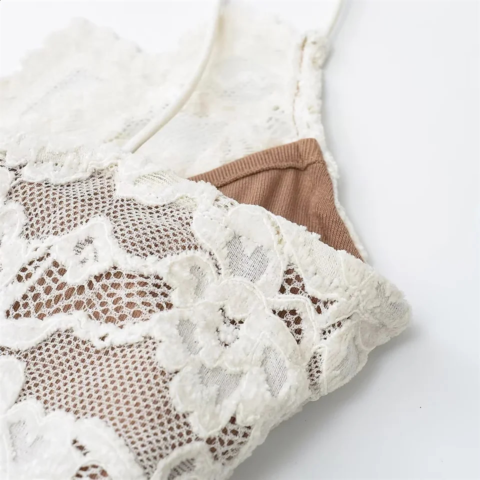 womens lace Camisol lace pattern adjustable spaghetti strap elegant y2k 250314