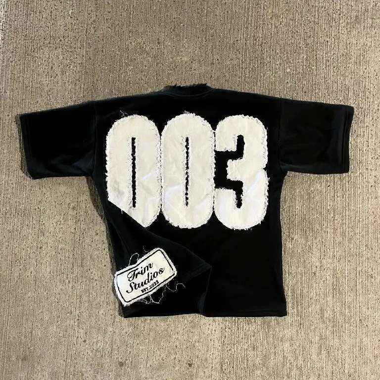Retro T Shirt Y2k Short Sleeved Tops Mens Womens Rock Hip Hop Letter Patch Oversized Tshirt Round Neck Cotton Clothing