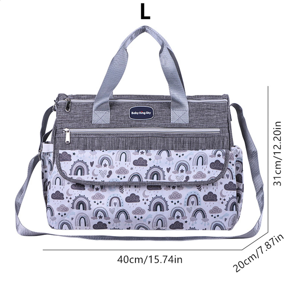 Fashion Single Shoulder Large Capacity Mommy Bag Multi functional printed diagonal diaper bag Handheld Mother and baby bag 250319