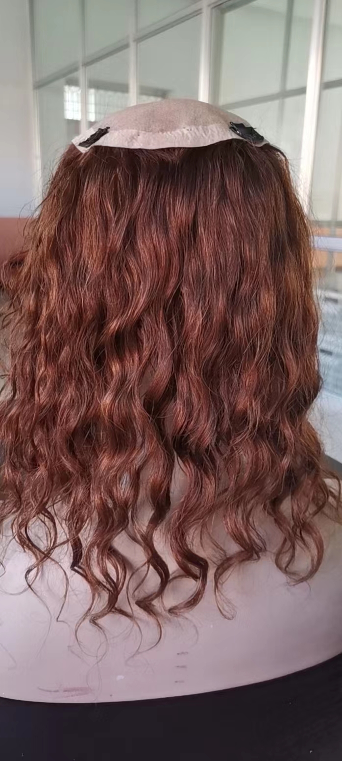 Natural Human Hair Toupee Base Topper Cuticle Remy Hair Ready to Ship New Style Popular Unprocessed Cheap wavy Curly brazilian Silk for Women 15x16cm