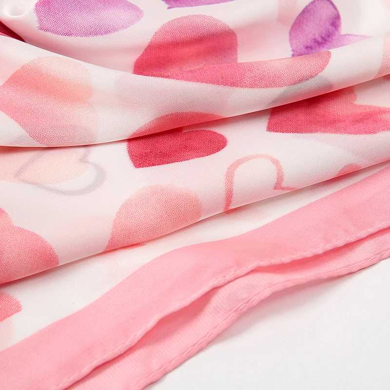 Cute style girl silk scarf luxury hair scarf square design scarf 70cm summer shawl headscarf packaging tape X250319
