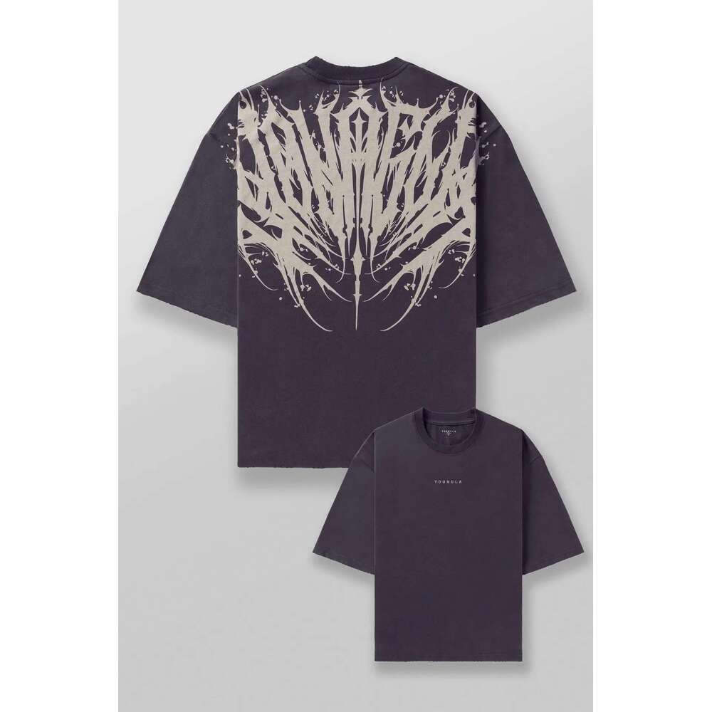 YA American style new spring/summer men's T-shirt, men's casual loose fashion brand printed cotton short sleeved sportswear