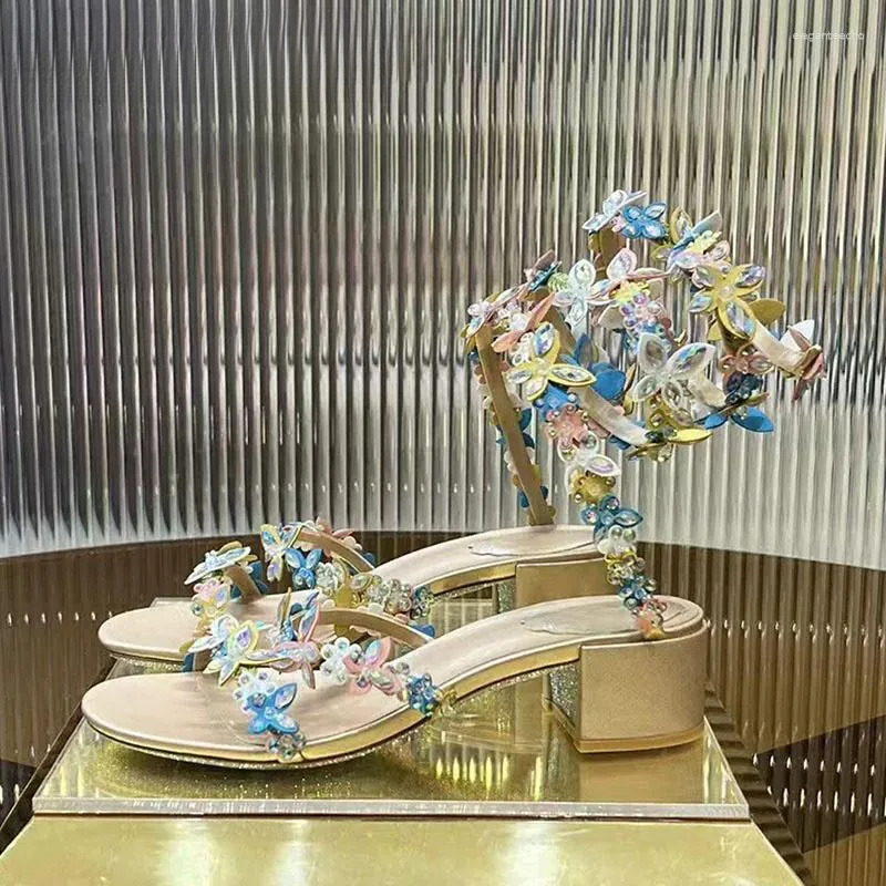 2025 S Fashion Designer Sandals Sexy High Heels Woman Crystal Wer Snake Twine Around Ankle Strap Wedding Shoes Summer Gladiator Women