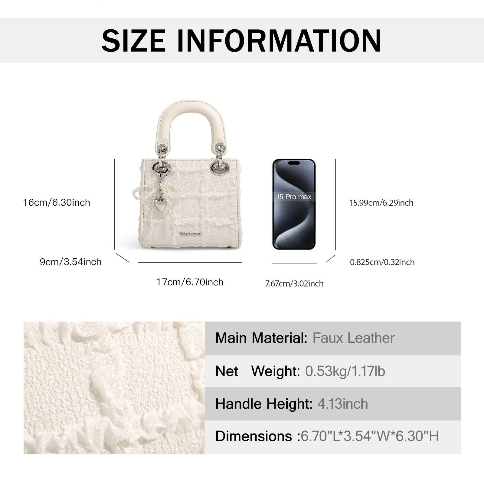 TOUTOU Fashion Handbag Girl Senior Sense Mini Dia Lattice Print Shoulder Bow Love Charm Cute Small Square Bag