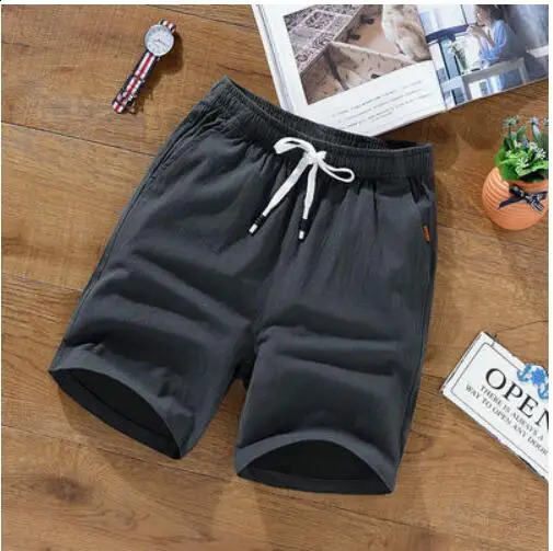 Summer Men cotton linen shorts chinese style plus size big 6XL 7XL 8XL 9XL shorts casual men home Stretch shorts green Orange 49 250317